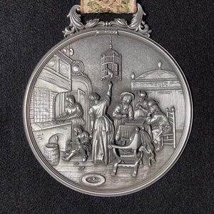 ✳️ Vintage Midcentury WMF Zinn German Pewter Plate | Wall Hanging | Plaque 1665